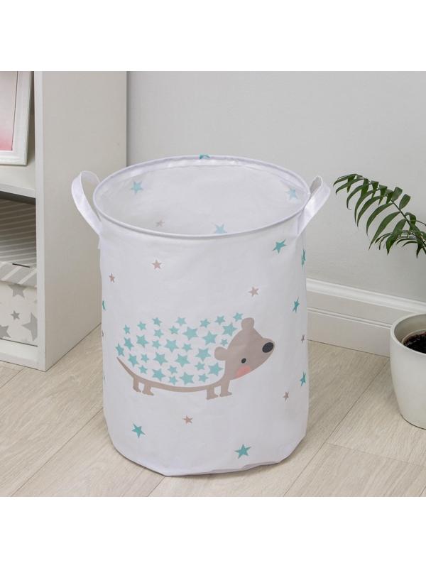 Корзина бельевая текстильная «Ёжик», 35×45 см