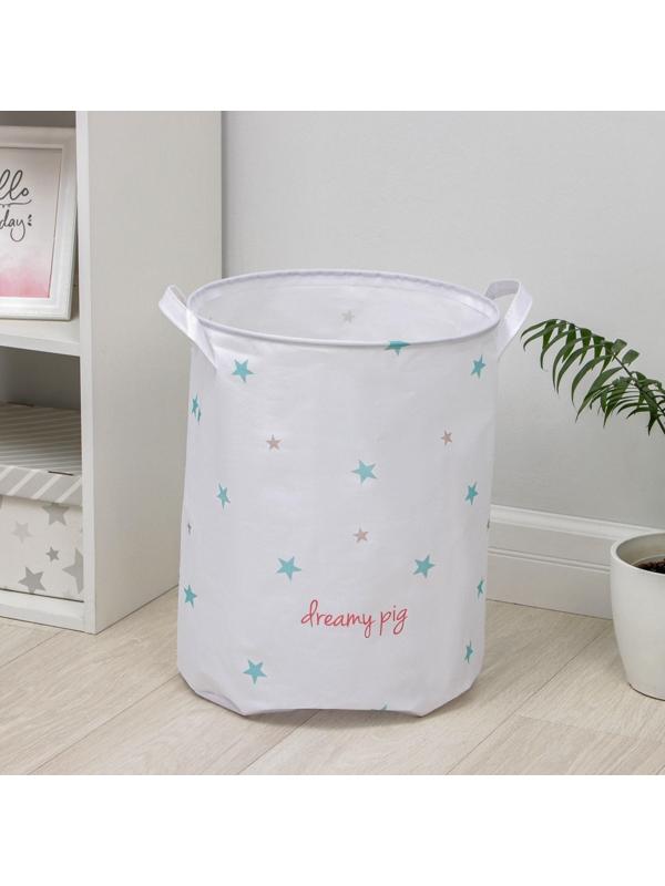 Корзина бельевая текстильная «Ёжик», 35×45 см