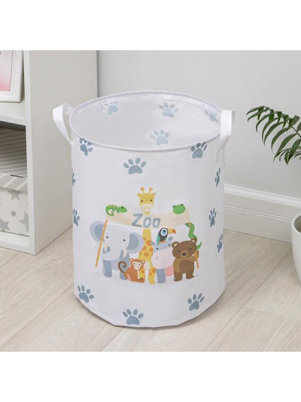 Корзина бельевая текстильная «Зоопарк», 35×45 см