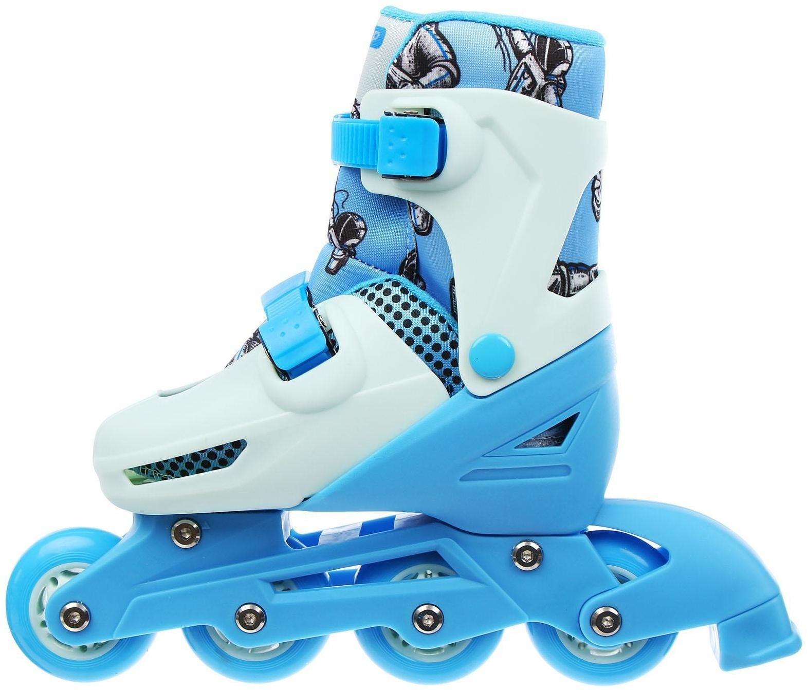 Роликовые коньки раздвижные, размер 30-33, колеса PVC 64 мм, пластиковая рама