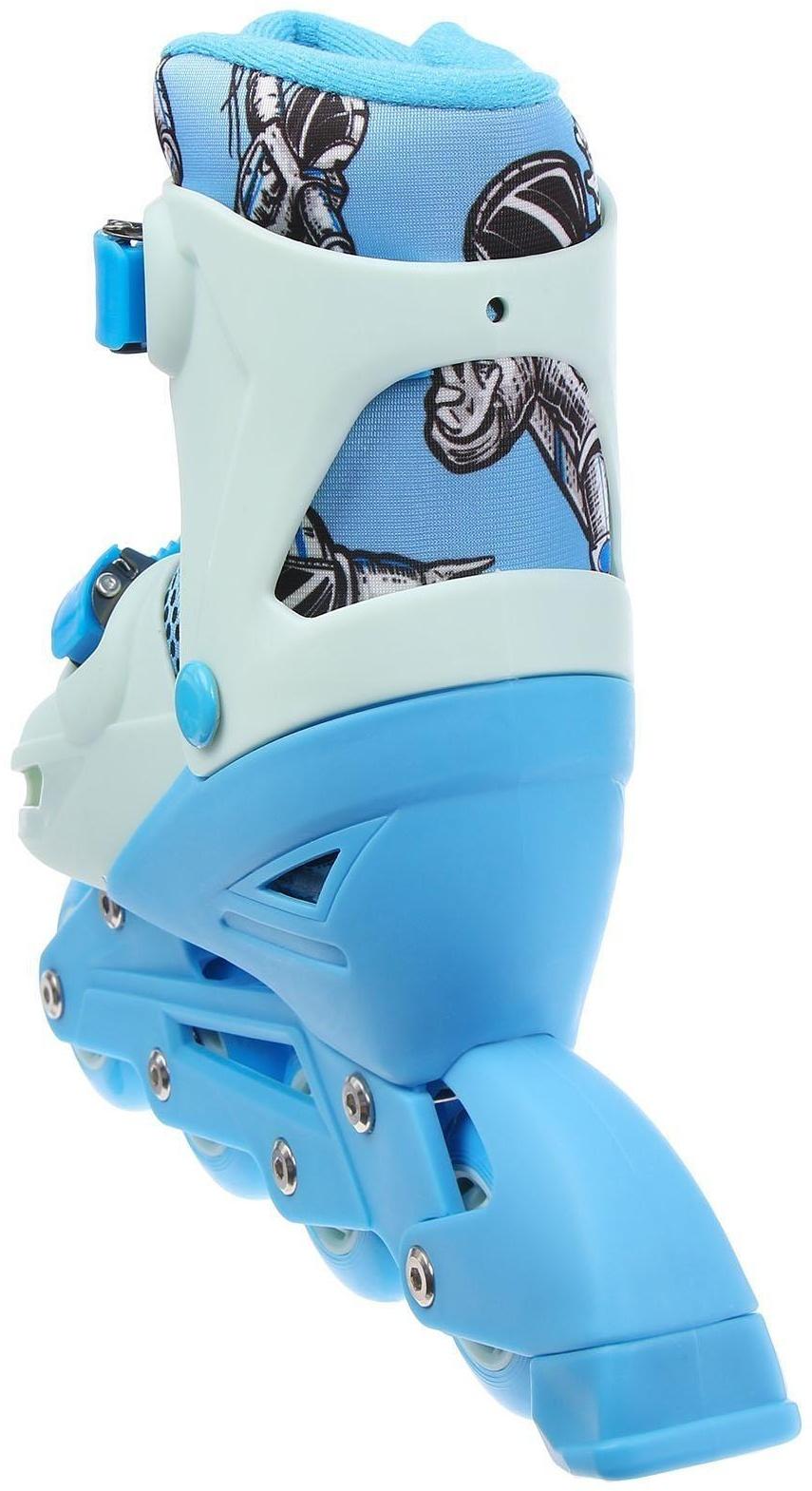 Роликовые коньки раздвижные, размер 34-37, колеса PVC 64 мм, пластиковая рама