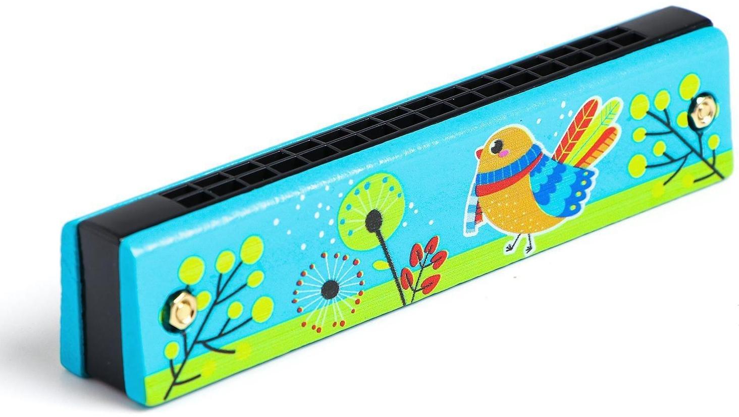 Губная гармошка «Курочка», цвет бирюзовый