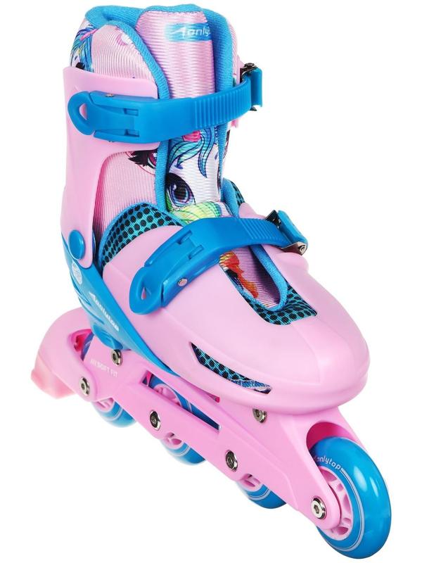 Набор Ролики раздвижные+защита, размер 30-33, колеса PVC 64 мм, пластиковая рама