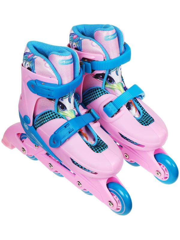 Набор Ролики раздвижные+защита, размер 34-37, колеса PVC 64 мм, пластиковая рама