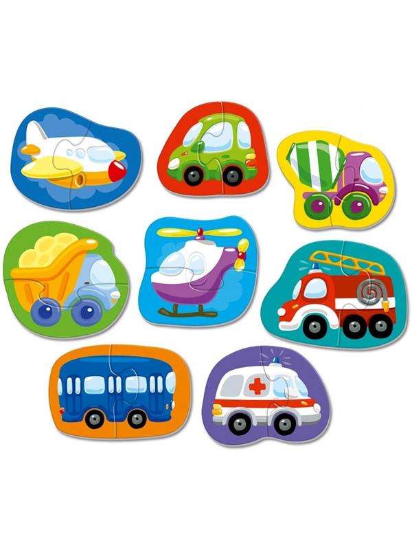 Пазлы-контуры «Транспорт», половинки