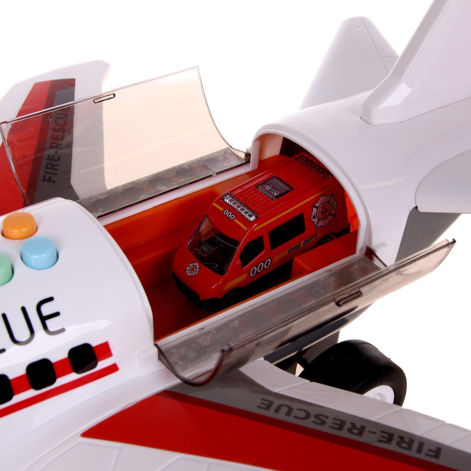 Парковка «Пожарный самолет», с машинками, световые и звуковые эффекты