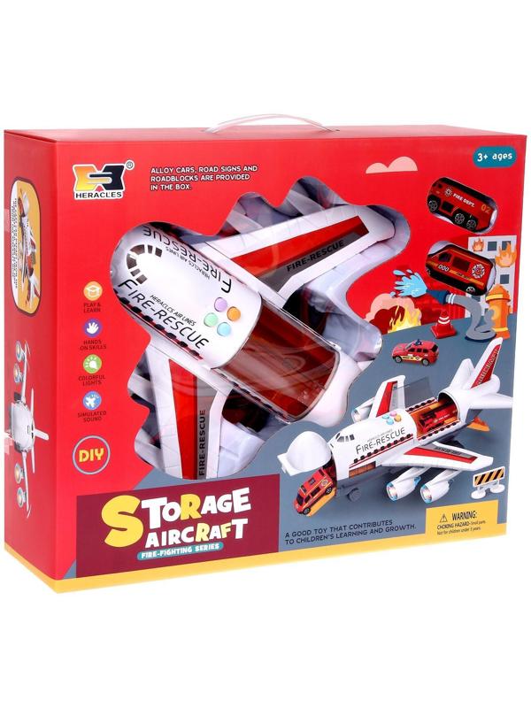 Парковка «Пожарный самолет», с машинками, световые и звуковые эффекты
