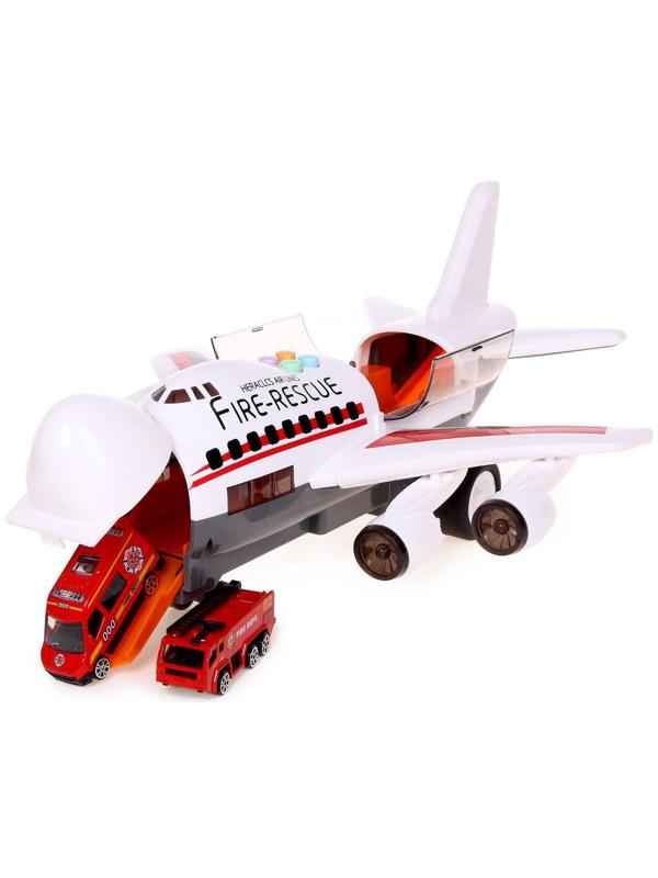Парковка «Пожарный самолет», с машинками, световые и звуковые эффекты