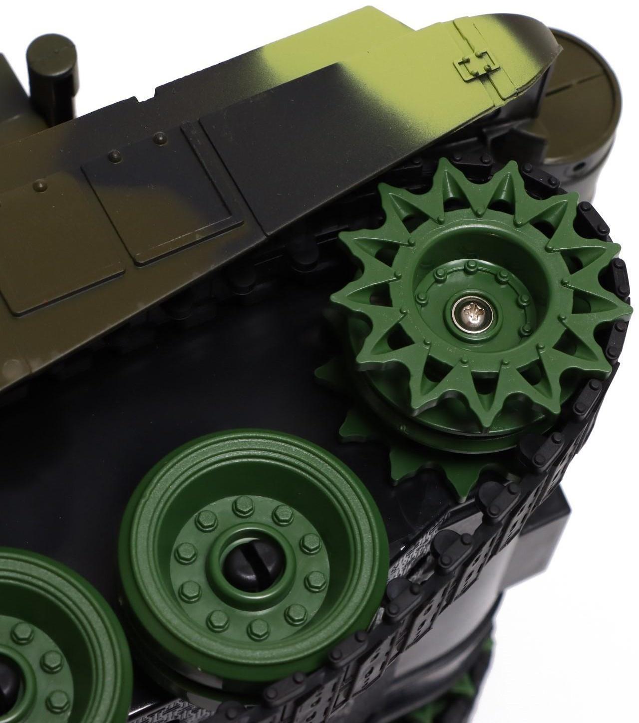 Танк радиоуправляемый «Защитник», с аккумулятором, световые и звуковые эффекты, цвет зелёный