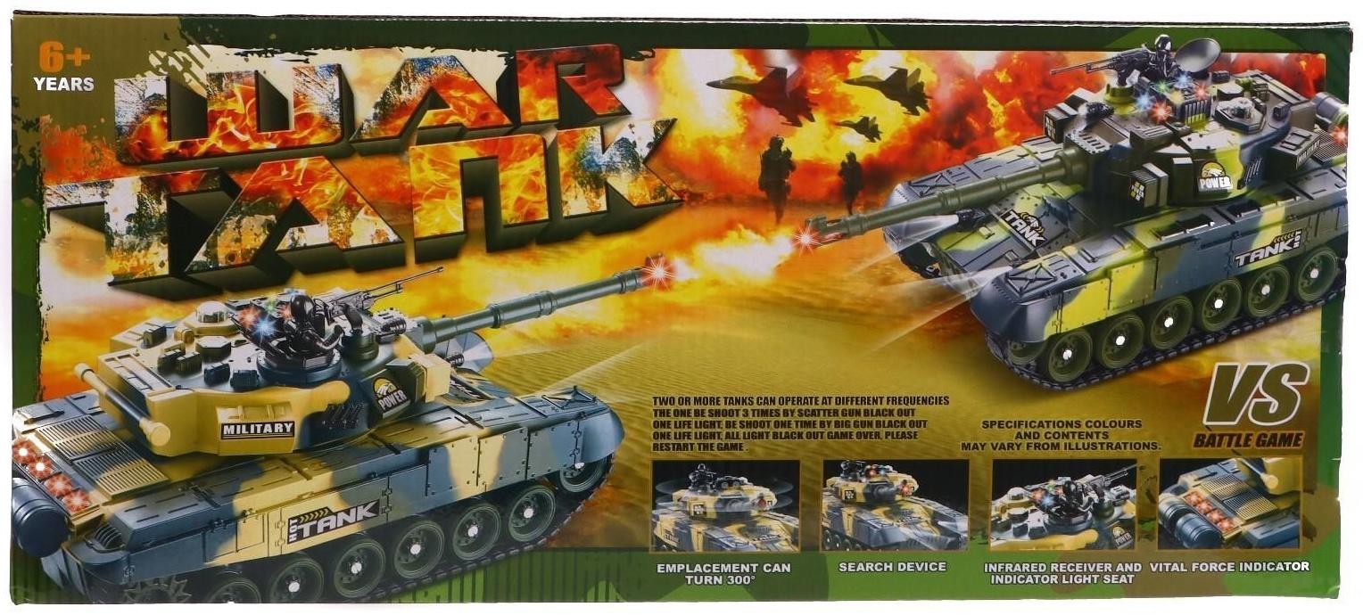 Танк радиоуправляемый «Защитник», с аккумулятором, световые и звуковые эффекты, цвет зелёный