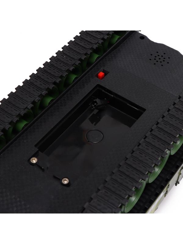 Танк радиоуправляемый «Защитник», с аккумулятором, световые и звуковые эффекты, цвет зелёный