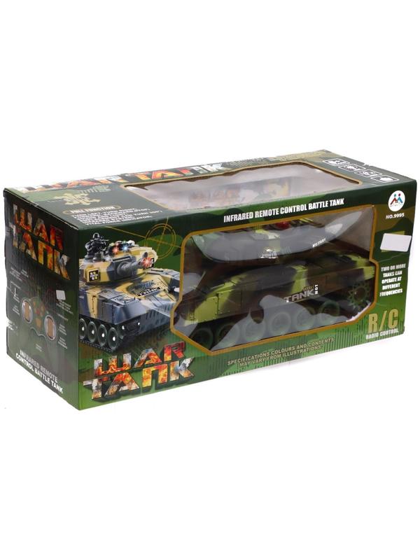 Танк радиоуправляемый «Защитник», с аккумулятором, световые и звуковые эффекты, цвет зелёный