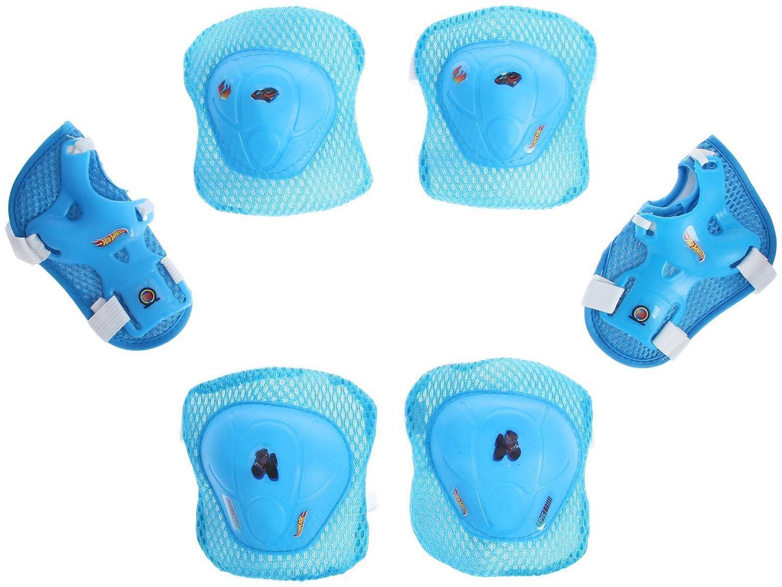 Роликовые коньки Hot Wheels, PU колёса со светом, в комплекте с защитой и шлемом, размер S (30-33)