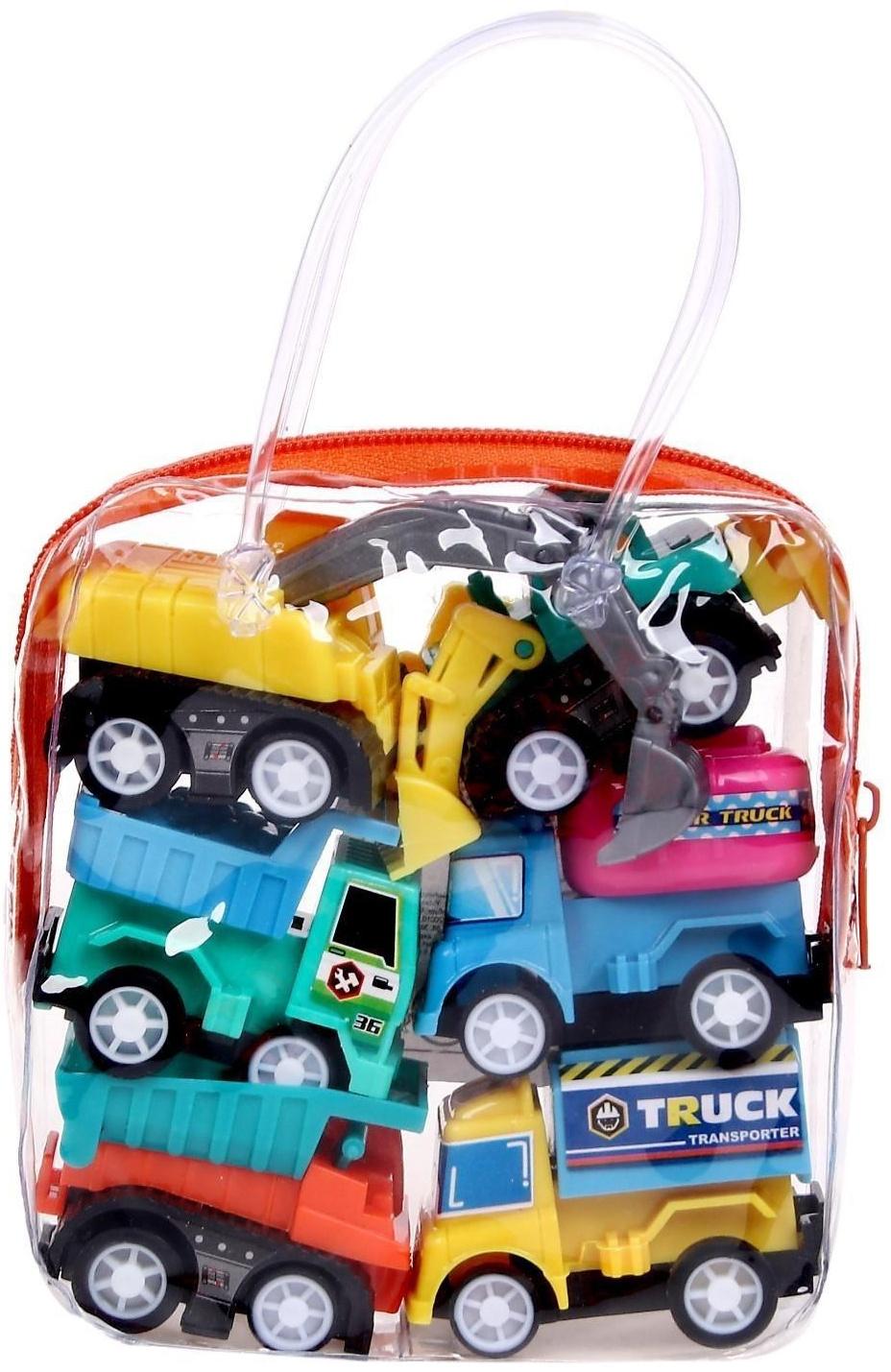 Набор инерционных машин «Стройка» в сумке, 6 штук, МИКС