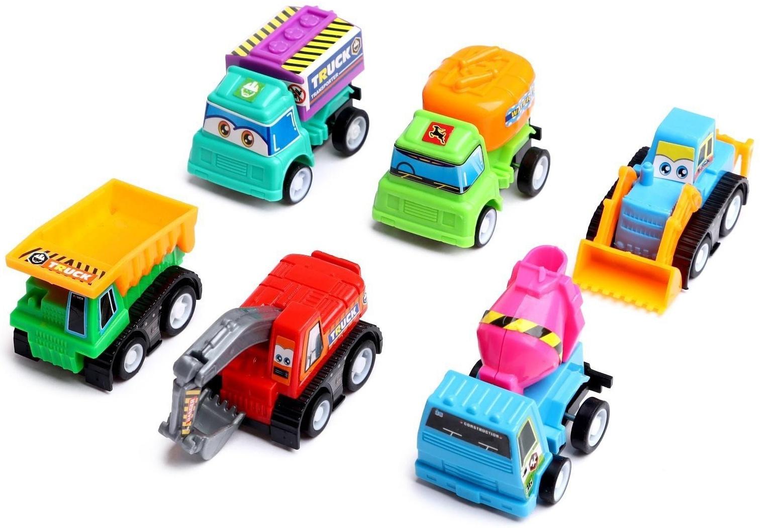 Набор инерционных машин «Стройка» в сумке, 6 штук, МИКС