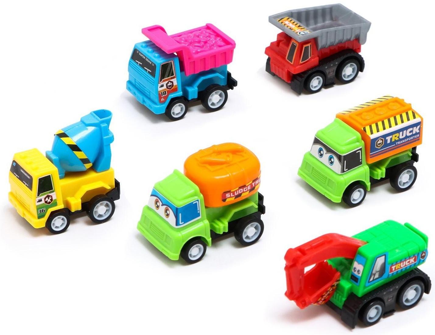 Набор инерционных машин «Стройка» в сумке, 6 штук, МИКС