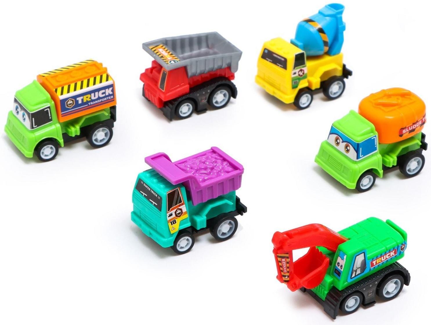 Набор инерционных машин «Стройка» в сумке, 6 штук, МИКС