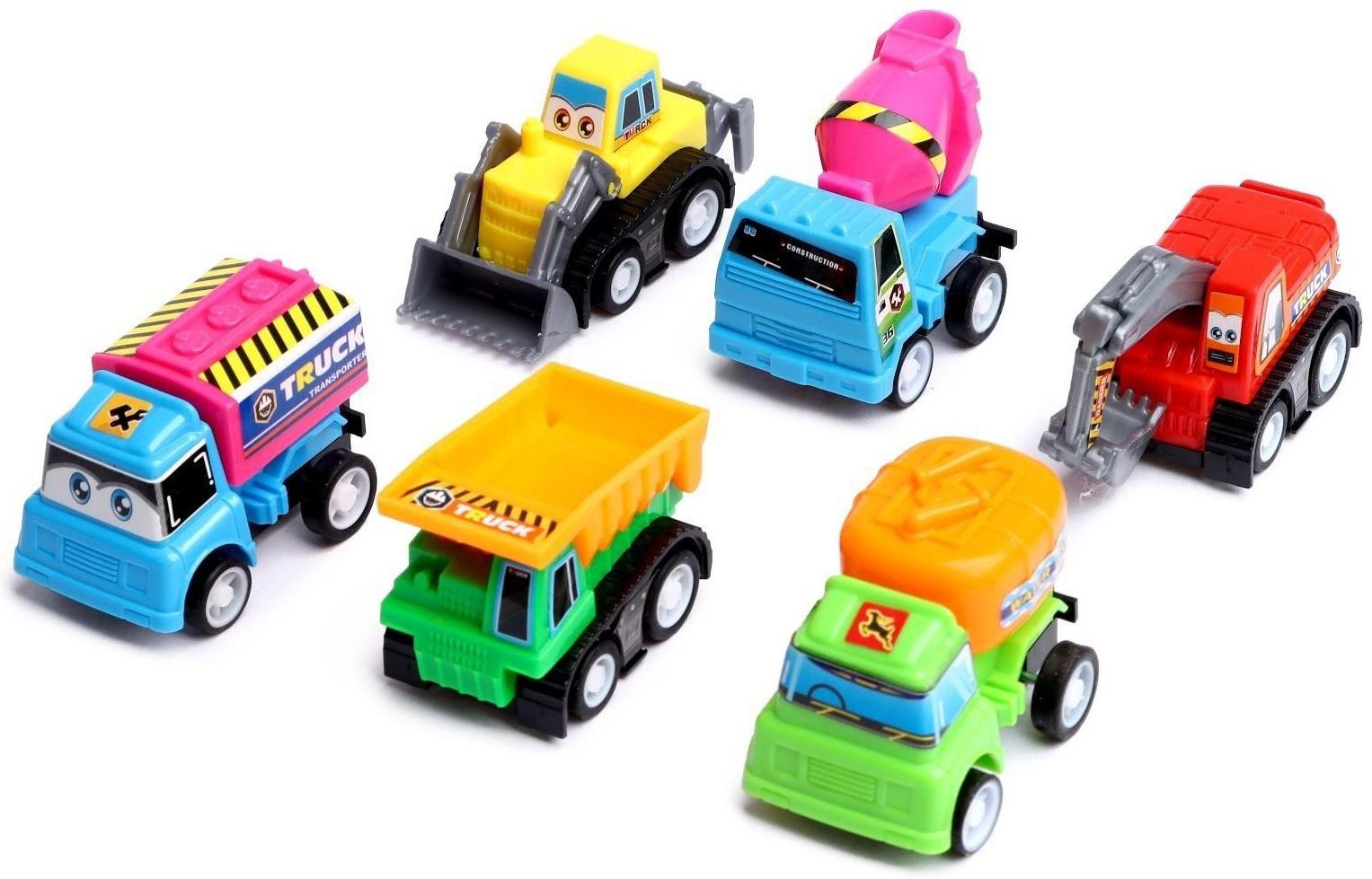 Набор инерционных машин «Стройка» в сумке, 6 штук, МИКС