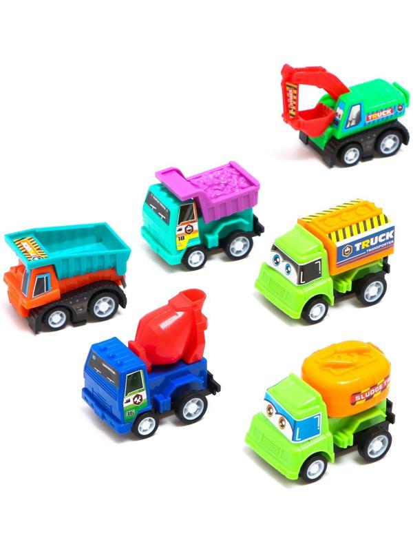 Набор инерционных машин «Стройка» в сумке, 6 штук, МИКС