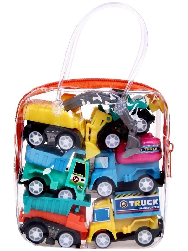 Набор инерционных машин «Стройка» в сумке, 6 штук, МИКС