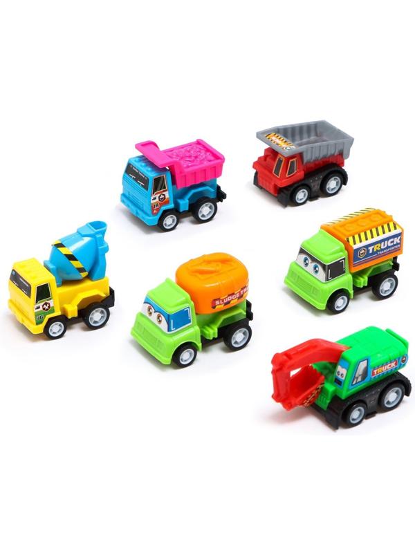 Набор инерционных машин «Стройка» в сумке, 6 штук, МИКС