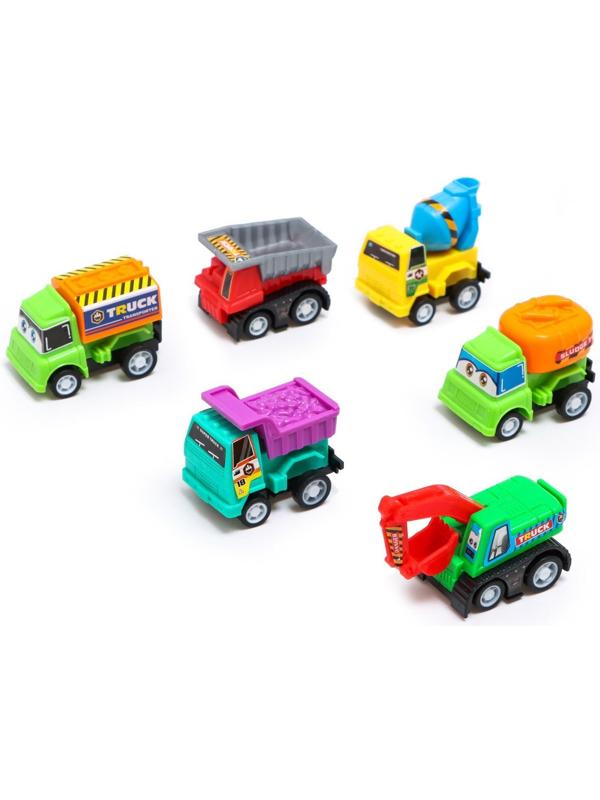 Набор инерционных машин «Стройка» в сумке, 6 штук, МИКС