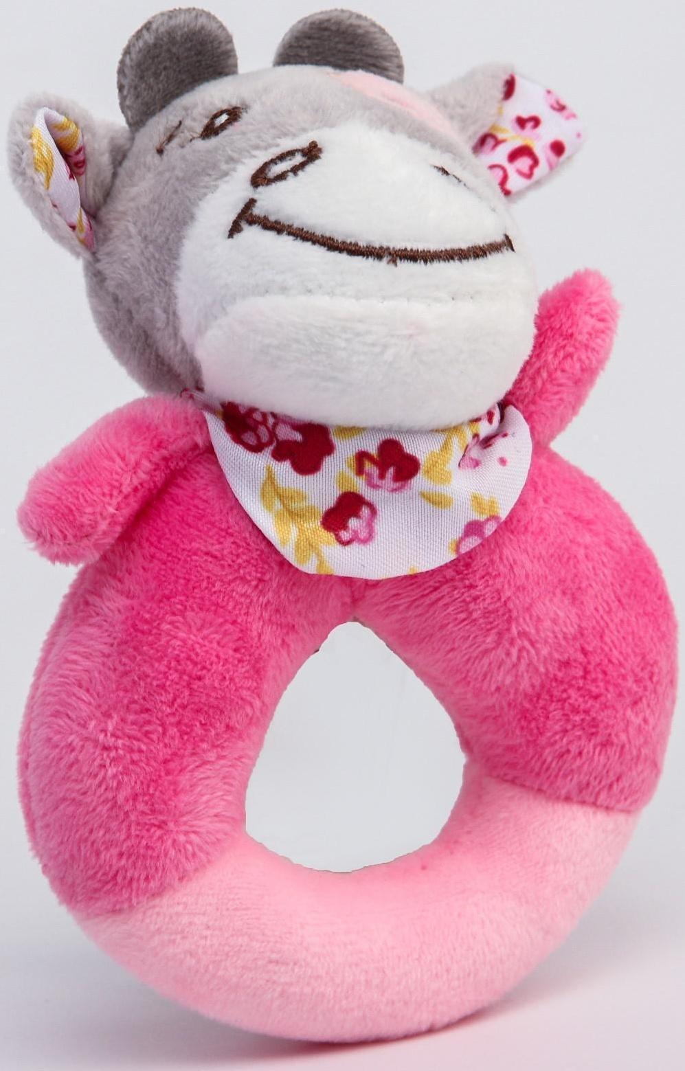 Погремушка мягкая «Коровка - пищалка», на кольце