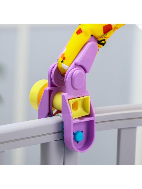 Дуга на кроватку/коляску «Зайка», 3 игрушки, с погремушками, р-р 27-40