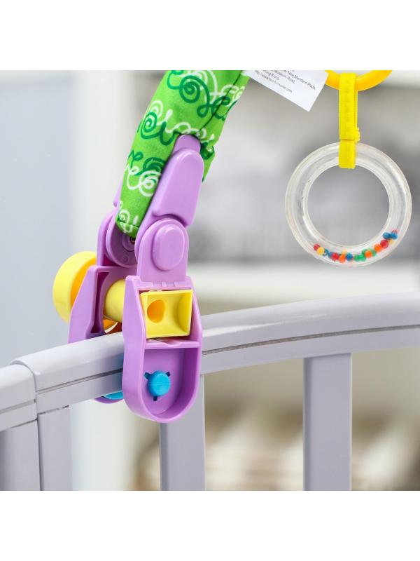 Дуга на кроватку/коляску «Обезьянка», 3 игрушки, с погремушками, р-р 22-40
