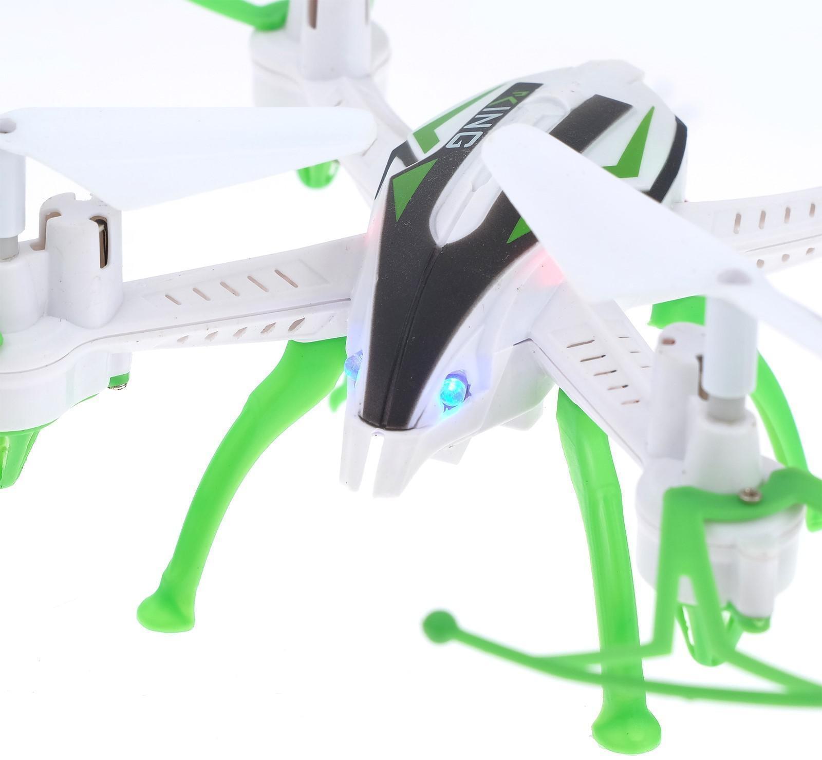 Квадрокоптер радиоуправляемый SKYDRONE, работает от аккумулятора, цвет зелёный