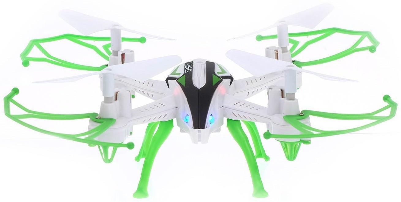 Квадрокоптер радиоуправляемый SKYDRONE, работает от аккумулятора, цвет зелёный