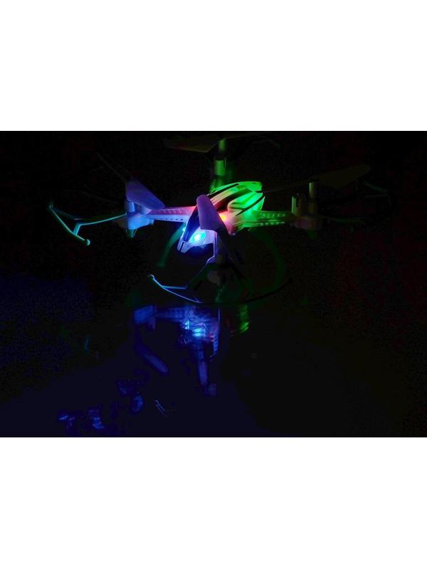 Квадрокоптер радиоуправляемый SKYDRONE, работает от аккумулятора, цвет зелёный