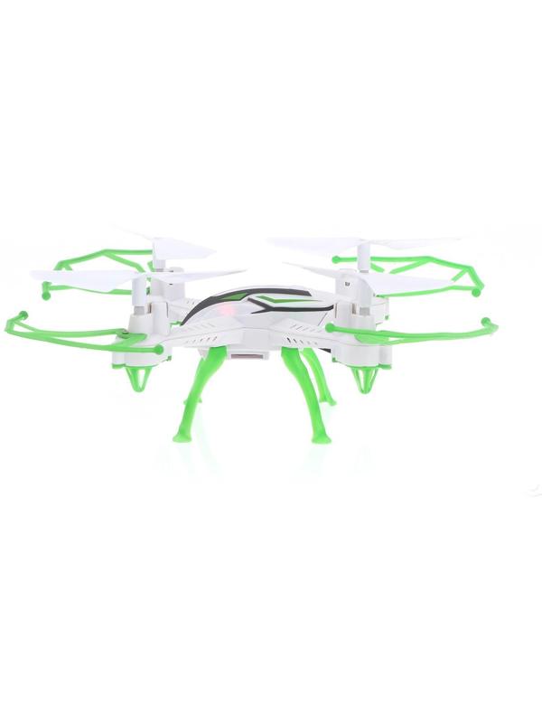 Квадрокоптер радиоуправляемый SKYDRONE, работает от аккумулятора, цвет зелёный