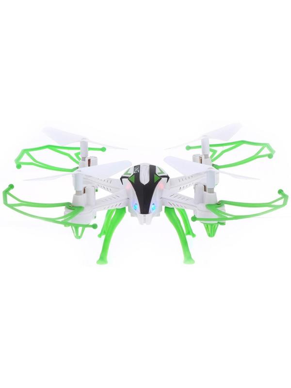 Квадрокоптер радиоуправляемый SKYDRONE, работает от аккумулятора, цвет зелёный