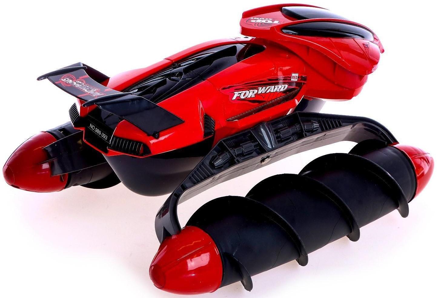 Машина радиоуправляемая «Амфибия», с аккумулятором, световые эффекты, цвет красный