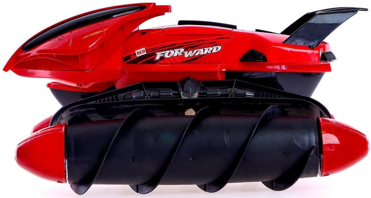 Машина радиоуправляемая «Амфибия», с аккумулятором, световые эффекты, цвет красный