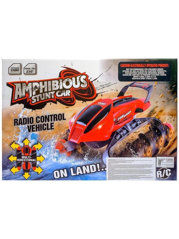 Машина радиоуправляемая «Амфибия», с аккумулятором, световые эффекты, цвет красный