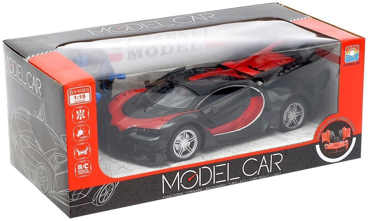 Машина радиоуправляемая «Широн», открываются двери, работает от батареек, цвет красный