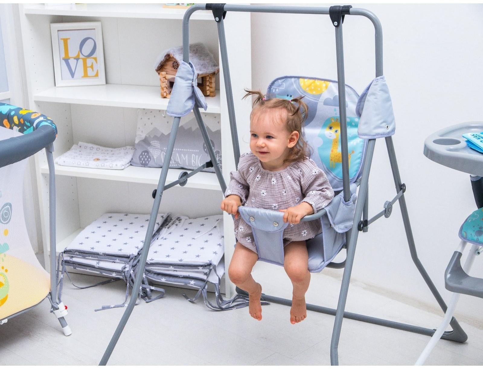 Качели детские напольные «Веселые зверята»