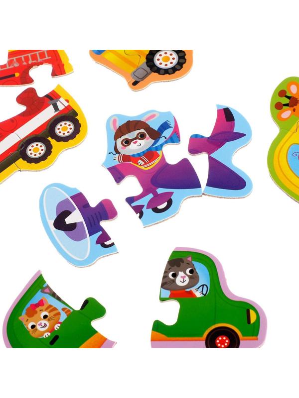 Макси- пазлы «Транспорт», 5 пазлов, 20 деталей