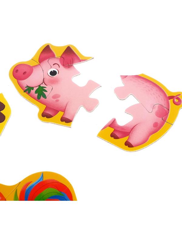 Макси- пазлы «Наша ферма», 5 пазлов, 20 деталей