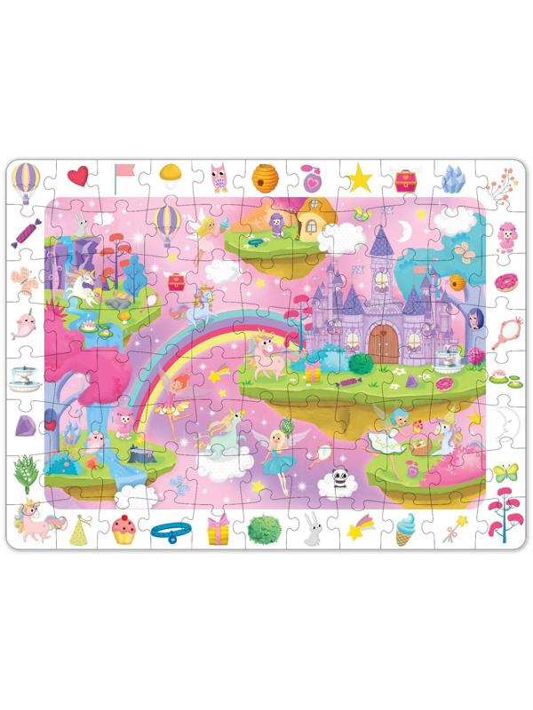 Пазлы «Найди и покажи. Сказочный город единорогов», 88 деталей