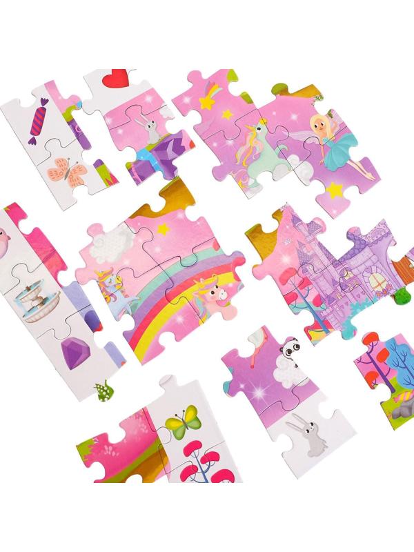 Пазлы «Найди и покажи. Сказочный город единорогов», 88 деталей