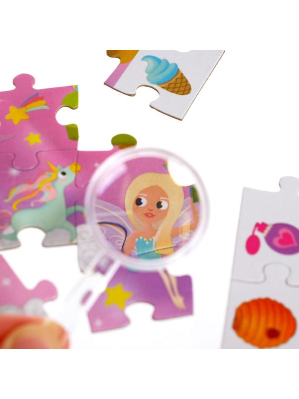 Пазлы «Найди и покажи. Сказочный город единорогов», 88 деталей