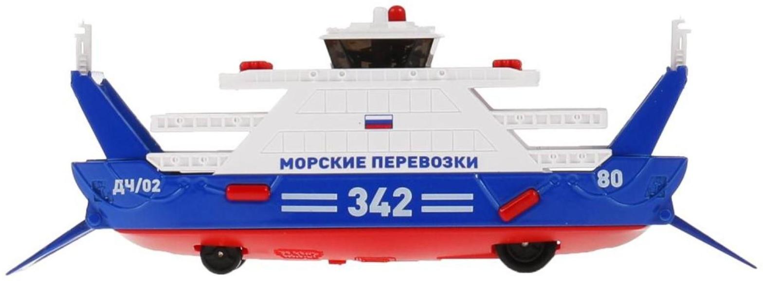 Паром пассажирский металлический, 17 см, подвижные детали, цвет синий