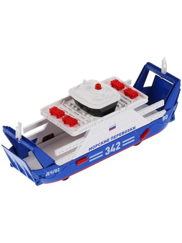 Паром пассажирский металлический, 17 см, подвижные детали, цвет синий