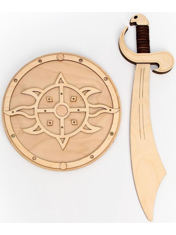 Деревянное оружие «Щит и меч» 25×44,5×5 см