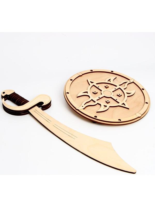 Деревянное оружие «Щит и меч» 25×44,5×5 см