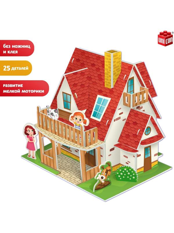 Конструктор 3D из пенокартона «Чудесный дом», 25 деталей