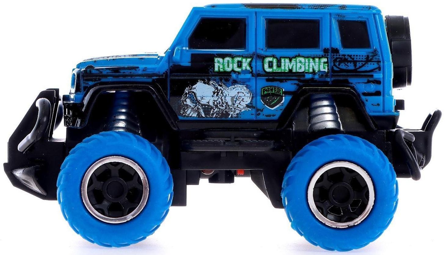 Джип радиоуправляемый «Граффити», работает от батареек, цвет синий